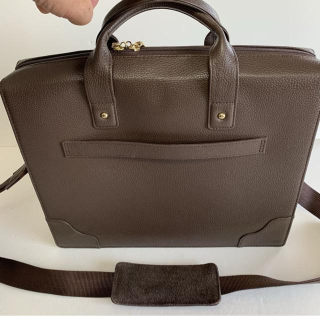Jafferjees シボ革 レザー 2way ビジネスバッグ ブリーフケース ブラウン A4 < 女性ファッション Jafferjees シボ革 レザー 2way ビジネスバッグ ブリーフケース ブラウン A4 < 女性ファッションの