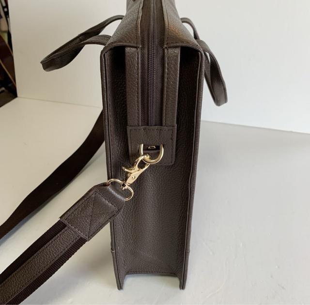 Jafferjees シボ革 レザー 2way ビジネスバッグ ブリーフケース ブラウン A4 < 女性ファッション Jafferjees シボ革 レザー 2way ビジネスバッグ ブリーフケース ブラウン A4 < 女性ファッションの