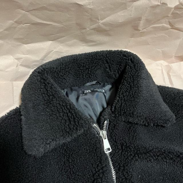 【ZARA / ザラ】 ボアジャケット / 3945/300/800/ M 40 ジップアップ 黒 < ブランド 【ZARA / ザラ】 ボアジャケット / 3945/300/800/ M 40 ジップアップ 黒 < ブランドの