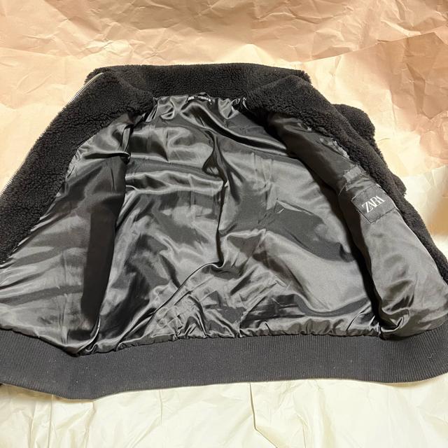 【ZARA / ザラ】 ボアジャケット / 3945/300/800/ M 40 ジップアップ 黒 < ブランド 【ZARA / ザラ】 ボアジャケット / 3945/300/800/ M 40 ジップアップ 黒 < ブランドの