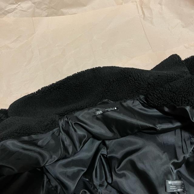 【ZARA / ザラ】 ボアジャケット / 3945/300/800/ M 40 ジップアップ 黒 < ブランド 【ZARA / ザラ】 ボアジャケット / 3945/300/800/ M 40 ジップアップ 黒 < ブランドの