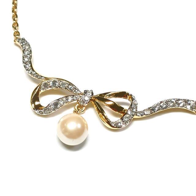 �j�i���b�` NINARICCI �l�b�N���X �t�F�C�N�p�[�� �S�[���h�J���[ �� �u�����h�� 