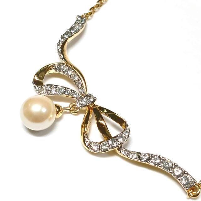 �j�i���b�` NINARICCI �l�b�N���X �t�F�C�N�p�[�� �S�[���h�J���[ �� �u�����h�� 