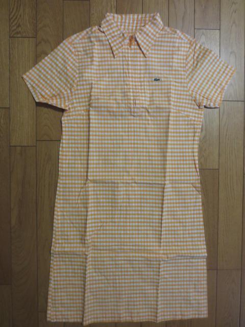 LACOSTE  ラコステ 綿 半袖 ワンピース 38  椛蜻商会 日本製 < ブランド  LACOSTE  ラコステ 綿 半袖 ワンピース 38  椛蜻商会 日本製  < ブランドの