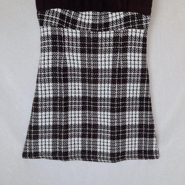 ブラウニービー ツイード ドッキング ラグラン キャプスリーブ ワンピース M N2m < ブランド ブラウニービー ツイード ドッキング ラグラン キャプスリーブ ワンピース M N2m < ブランドの