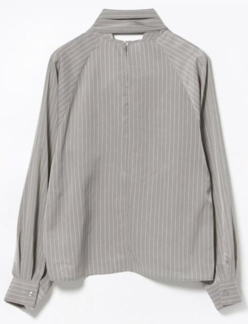 レディース ストライププリント ボウタイブラウス < 女性ファッション レディース ストライププリント ボウタイブラウス < 女性ファッションの