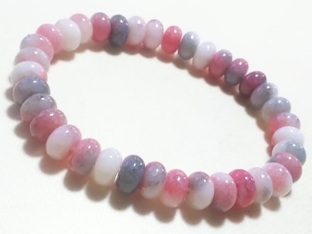 天然石★龍紋瑪瑙(ピンク&グレー) 8mm ブレス < 女性アクセサリー/時計 天然石★龍紋瑪瑙(ピンク&グレー) 8mm ブレス < 女性アクセサリー/時計の