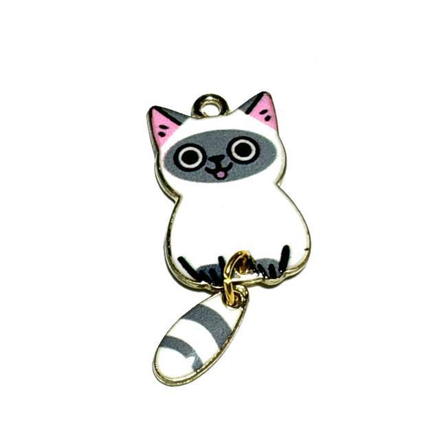 5228 しっぽが揺れる猫ちゃん シャム1個 金属パーツ アクセサリーチャーム ハンドメイド材料 ネコねこ < ペット/手芸/園芸 5228 しっぽが揺れる猫ちゃん シャム1個 金属パーツ アクセサリーチャーム ハンドメイド材料 ネコねこ < ペット/手芸/園芸の