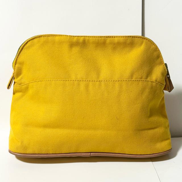 HERMES エルメス ボリードポーチMM コットン マルチポーチ マルチケース 小物入れ レディース イエロー < ブランド HERMES エルメス ボリードポーチMM コットン マルチポーチ マルチケース 小物入れ レディース イエロー < ブランドの