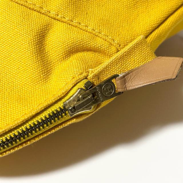 HERMES エルメス ボリードポーチMM コットン マルチポーチ マルチケース 小物入れ レディース イエロー < ブランド HERMES エルメス ボリードポーチMM コットン マルチポーチ マルチケース 小物入れ レディース イエロー < ブランドの
