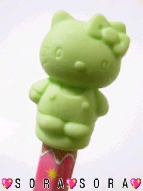 【キティ】可愛い♪鉛筆の芯を保護 鉛筆のオシャレキャップ グリーン < おもちゃ 【キティ】可愛い♪鉛筆の芯を保護 鉛筆のオシャレキャップ グリーン < おもちゃの