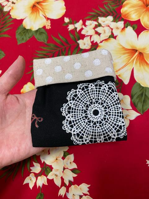 たみふる☆ハンドメイド☆小物入れ☆黒×ベージュドット < 女性ファッション  たみふる☆ハンドメイド☆小物入れ☆黒×ベージュドット < 女性ファッションの