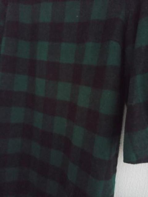 ラグナムーン◆グリーン チェック ひざ丈 ワンピース ワンピース M < ブランド  ラグナムーン◆グリーン チェック ひざ丈 ワンピース ワンピース M < ブランドの