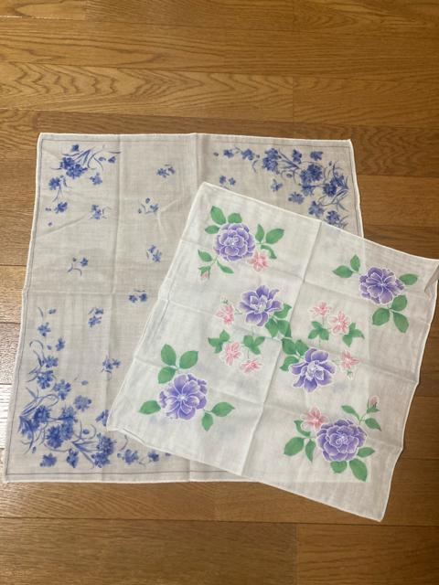 1506.未使用☆和花柄ガーゼハンカチ2枚 < 女性ファッション  1506.未使用☆和花柄ガーゼハンカチ2枚  < 女性ファッションの