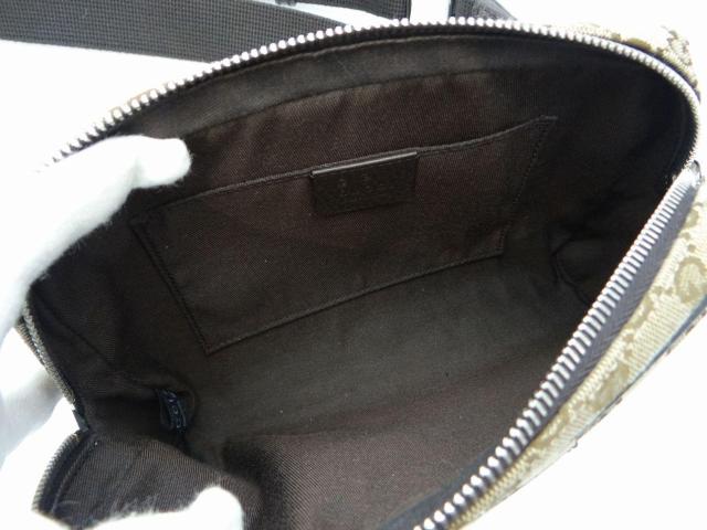 GUCCI グッチ 449174 GGキャンバス ウエストバッグ アウトレット カーキ×ブラウン<美品> < ブランド GUCCI グッチ 449174 GGキャンバス ウエストバッグ アウトレット カーキ×ブラウン<美品> < ブランドの