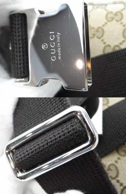 GUCCI グッチ 449174 GGキャンバス ウエストバッグ アウトレット カーキ×ブラウン<美品> < ブランド GUCCI グッチ 449174 GGキャンバス ウエストバッグ アウトレット カーキ×ブラウン<美品> < ブランドの