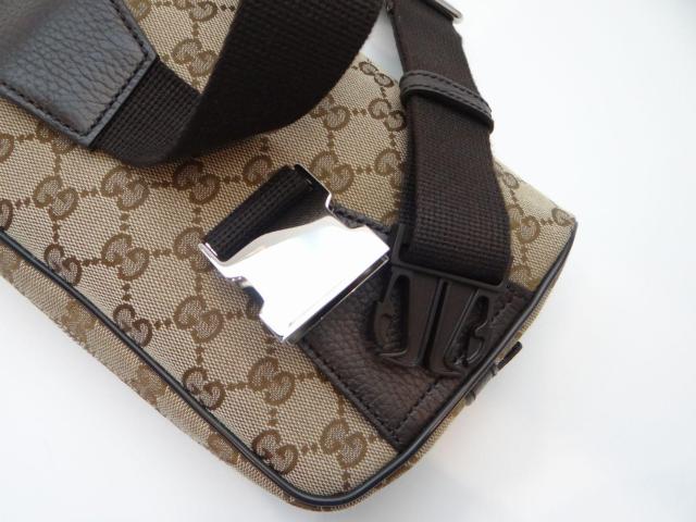 GUCCI グッチ 449174 GGキャンバス ウエストバッグ アウトレット カーキ×ブラウン<美品> < ブランド GUCCI グッチ 449174 GGキャンバス ウエストバッグ アウトレット カーキ×ブラウン<美品> < ブランドの