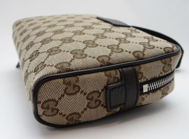 GUCCI グッチ 449174 GGキャンバス ウエストバッグ アウトレット カーキ×ブラウン<美品> < ブランド GUCCI グッチ 449174 GGキャンバス ウエストバッグ アウトレット カーキ×ブラウン<美品> < ブランドの