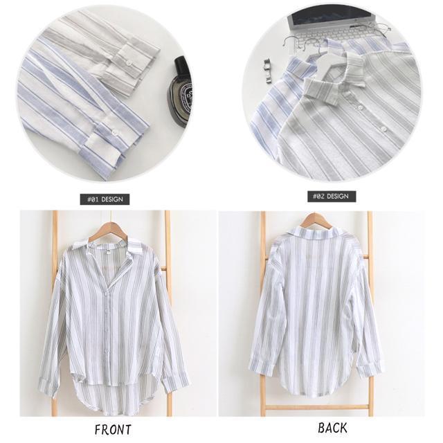 送料無料 新品 ストライプシャツ レディース カジュアル < 女性ファッション  送料無料 新品 ストライプシャツ レディース カジュアル < 女性ファッションの
