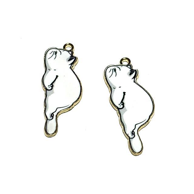 5229 居眠り猫ちゃん 白2個 金属パーツ アクセサリーチャーム ハンドメイド材料 ネコねこ < ペット/手芸/園芸 5229 居眠り猫ちゃん 白2個 金属パーツ アクセサリーチャーム ハンドメイド材料 ネコねこ < ペット/手芸/園芸の