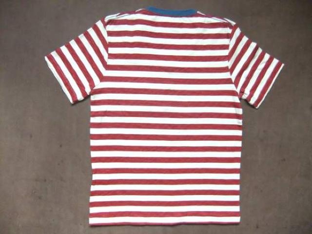 grn ジーアールエヌ ボーダーTシャツ ナチュラル×レッド L < 男性ファッション  grn ジーアールエヌ ボーダーTシャツ ナチュラル×レッド L < 男性ファッションの