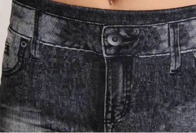 リペアデニム風 レギンス パンツ かぎ裂き ジーンズレギパン  ブラック < 女性ファッション  リペアデニム風 レギンス パンツ かぎ裂き ジーンズレギパン  ブラック < 女性ファッションの