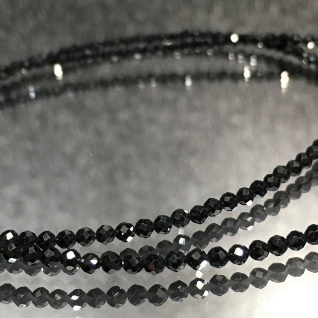 《ネックレス》ブラックスピネル アジャスター付き < 女性アクセサリー/時計  《ネックレス》ブラックスピネル アジャスター付き < 女性アクセサリー/時計の