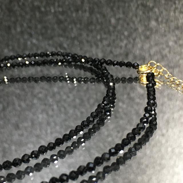 《ネックレス》ブラックスピネル アジャスター付き < 女性アクセサリー/時計  《ネックレス》ブラックスピネル アジャスター付き < 女性アクセサリー/時計の