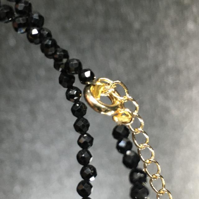 《ネックレス》ブラックスピネル アジャスター付き < 女性アクセサリー/時計  《ネックレス》ブラックスピネル アジャスター付き < 女性アクセサリー/時計の