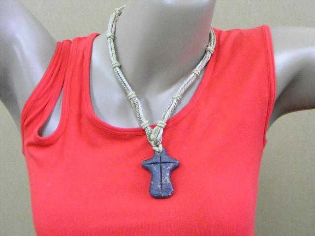 ●アジアン/エスニック木製ペンダント ハンドメイド布製ショールネックレスA < 女性ファッション  ●アジアン/エスニック木製ペンダント ハンドメイド布製ショールネックレスA  < 女性ファッションの