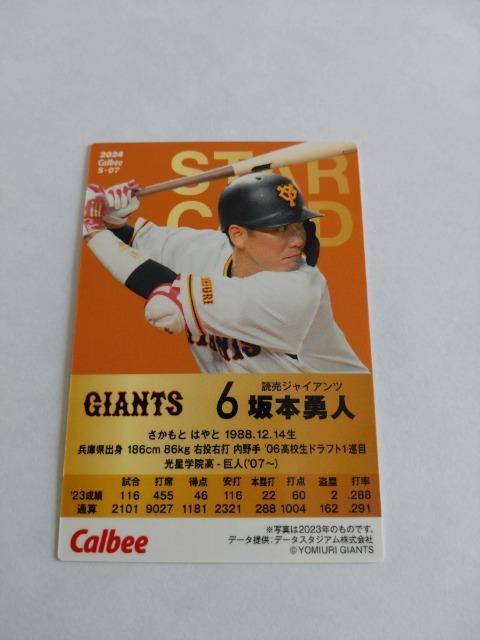 カルビープロ野球チップス2024 第1弾 S-07 読売ジャイアンツ 6 坂本勇人選手 < トレーディングカード  カルビープロ野球チップス2024 第1弾 S-07 読売ジャイアンツ 6 坂本勇人選手 < トレーディングカードの