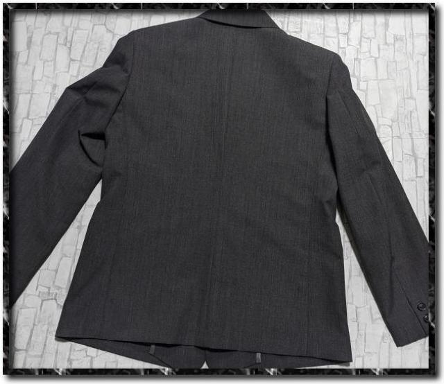 プルドゥ 3釦ウールジャケット ブレザー 濃グレー < 男性ファッション  プルドゥ 3釦ウールジャケット ブレザー 濃グレー < 男性ファッションの