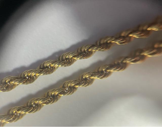 �l�b�N���X�@K18 �C�G���[�S�[���h�@�p�C�v���[�v�`�F�[���@������40cm �d����5g 4.4g �����ǌ���}�[�N���@���Õi