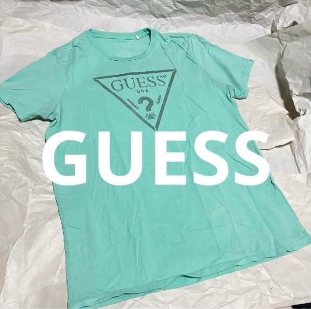 【GUESS / ゲス】 半袖 ロゴプリントTシャツ / ミントグリーン / L < ブランド 【GUESS / ゲス】 半袖 ロゴプリントTシャツ / ミントグリーン / L < ブランドの