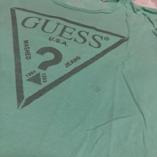 【GUESS / ゲス】 半袖 ロゴプリントTシャツ / ミントグリーン / L < ブランド 【GUESS / ゲス】 半袖 ロゴプリントTシャツ / ミントグリーン / L < ブランドの