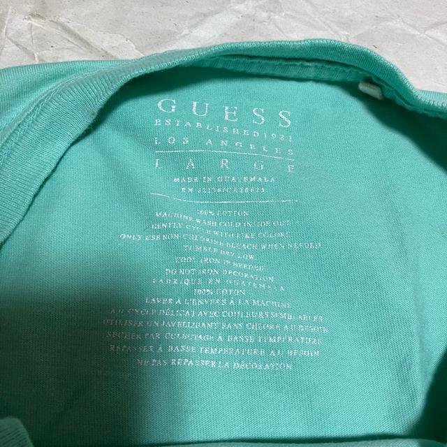 【GUESS / ゲス】 半袖 ロゴプリントTシャツ / ミントグリーン / L < ブランド 【GUESS / ゲス】 半袖 ロゴプリントTシャツ / ミントグリーン / L < ブランドの