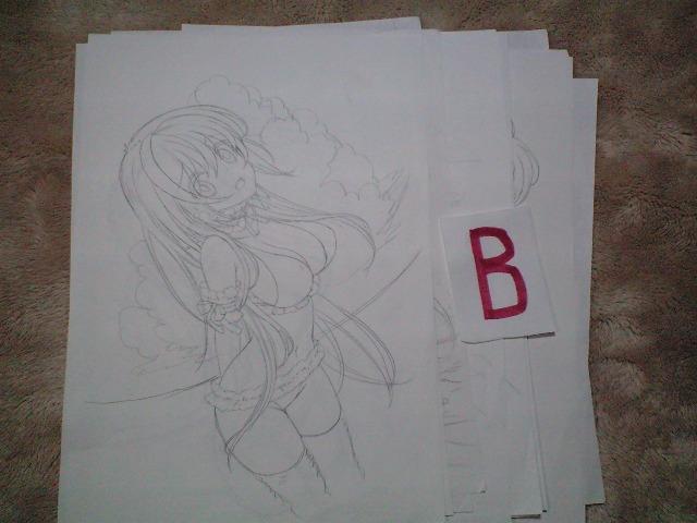 □□図版・紙類□□【オリジナル】(B)鉛筆画(等身普通で瞳タテ長め/ラフと下絵8組、下絵のみ3枚)全19枚【自作イラスト】 < アニメ/コミック/キャラクター  □□図版・紙類□□【オリジナル】(B)鉛筆画(等身普通で瞳タテ長め/ラフと下絵8組、下絵のみ3枚)全19枚【自作イラスト】  < アニメ/コミック/キャラクターの