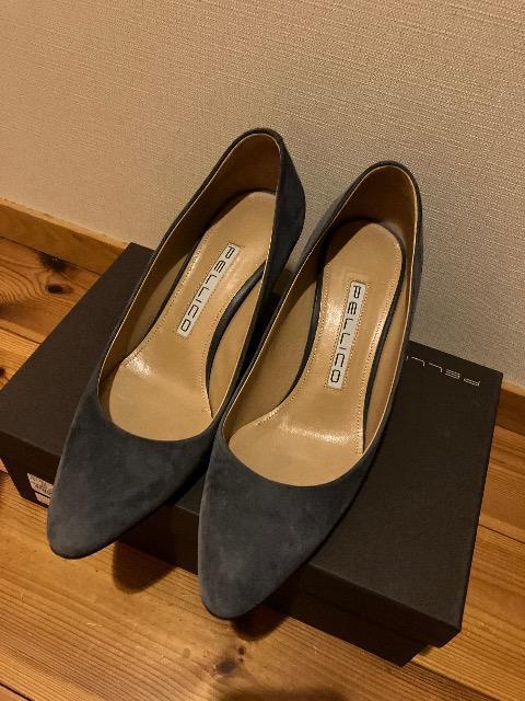 pellico/今季定番スウェードパンプス美品36.5ブルー < ブランド pellico/今季定番スウェードパンプス美品36.5ブルー < ブランドの