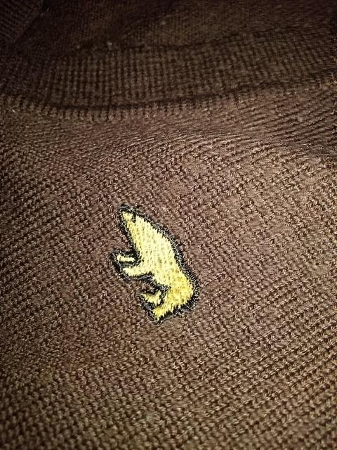 茶色カ-デ暖か熊さん刺繍で毛40%送料半額('ー')/~~♪ < キッズ/ベビー  茶色カ-デ暖か熊さん刺繍で毛40%送料半額('ー')/~~♪ < キッズ/ベビーの