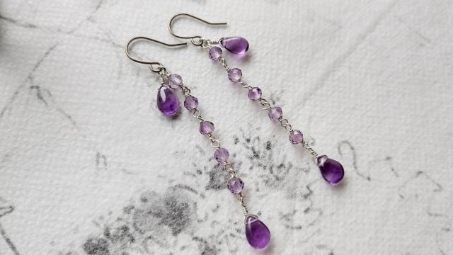 *アメジストのピアス*SF 24015 < 女性アクセサリー/時計 *アメジストのピアス*SF 24015 < 女性アクセサリー/時計の