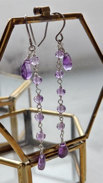 *アメジストのピアス*SF 24015 < 女性アクセサリー/時計 *アメジストのピアス*SF 24015 < 女性アクセサリー/時計の