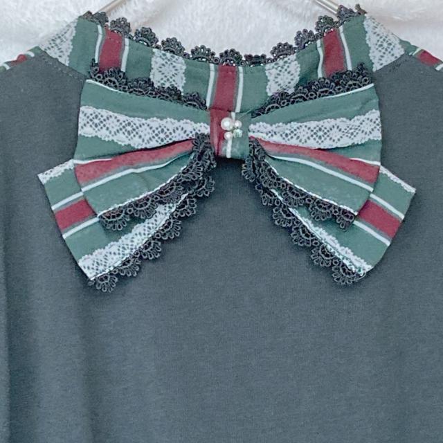 axes femme アクシーズ 半袖 カメオ風 リボン トップス カットソー N2m < ブランド  axes femme アクシーズ 半袖 カメオ風 リボン トップス カットソー N2m < ブランドの