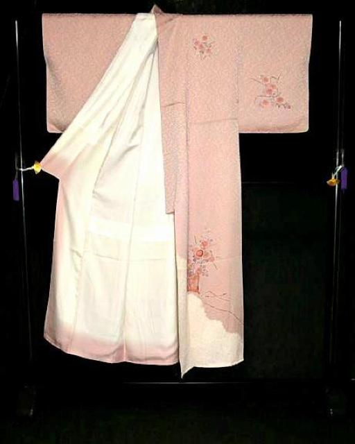 【最高級】美品 絞り シシュウ 松地紋 付下げ 身丈147cm 裄丈61cm T3349 < 女性ファッション  【最高級】美品 絞り シシュウ 松地紋 付下げ 身丈147cm 裄丈61cm T3349 < 女性ファッションの