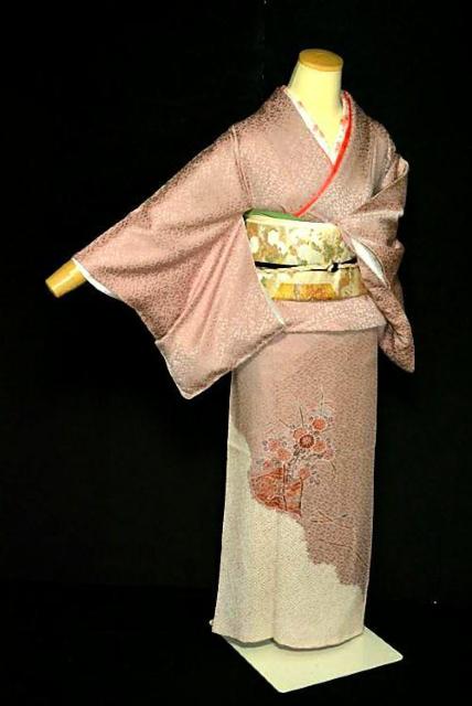 【最高級】美品 絞り シシュウ 松地紋 付下げ 身丈147cm 裄丈61cm T3349 < 女性ファッション  【最高級】美品 絞り シシュウ 松地紋 付下げ 身丈147cm 裄丈61cm T3349 < 女性ファッションの