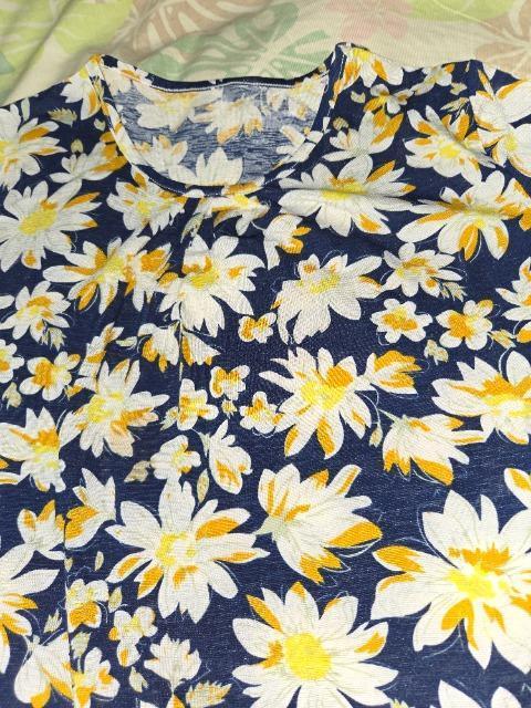 ★新品=RAPASTEL=紺×花柄半袖カットソーM < 女性ファッション  ★新品=RAPASTEL=紺×花柄半袖カットソーM  < 女性ファッションの