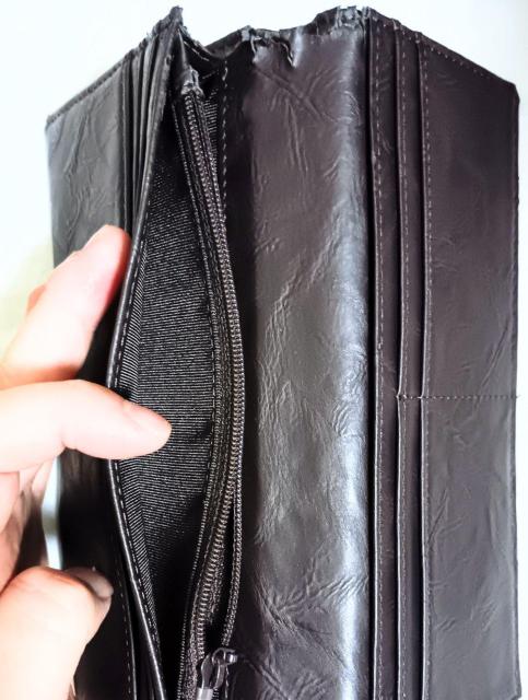 レザー革財布 ブラウンカラーファスナーカード入れ4枚 < 男性ファッション  レザー革財布 ブラウンカラーファスナーカード入れ4枚 < 男性ファッションの