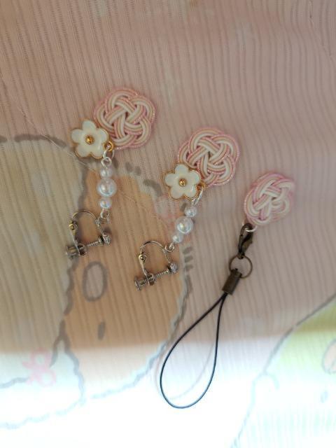 新品、ハンドメイド、水引、イヤリング、梅結び < 女性ファッション  新品、ハンドメイド、水引、イヤリング、梅結び  < 女性ファッションの