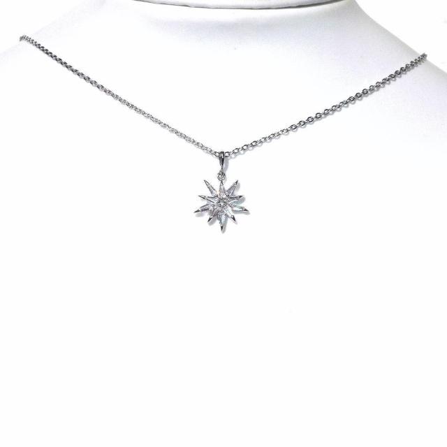 送料無料 即買い:シルバースターCZネックレス < 女性アクセサリー/時計  送料無料 即買い:シルバースターCZネックレス < 女性アクセサリー/時計の