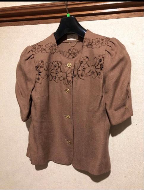 Riz リズ スカートスーツ セットアップ お花の透かし刺繍 9号 日本製 < 女性ファッション Riz リズ スカートスーツ セットアップ お花の透かし刺繍 9号 日本製 < 女性ファッションの