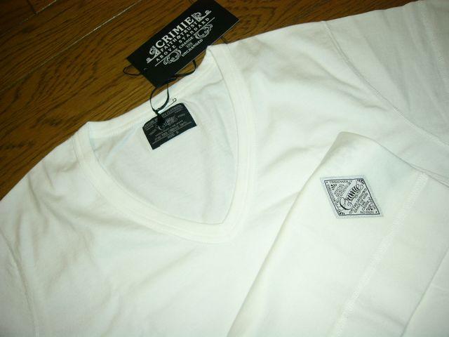 新品CRIMIEクライミーカットソーS白VネックTシャツ < ブランド 新品CRIMIEクライミーカットソーS白VネックTシャツ < ブランドの